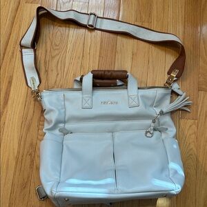 Lily Jade Caroline vegan leather Tote with Brown Strap